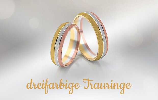 dreifarbige Trauringe