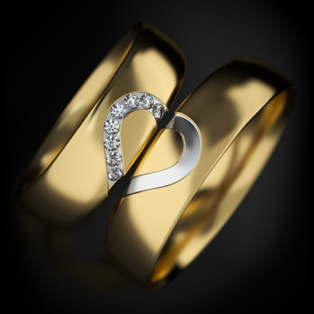 Ringgröße ermitteln - Trauring mit Diamanten
