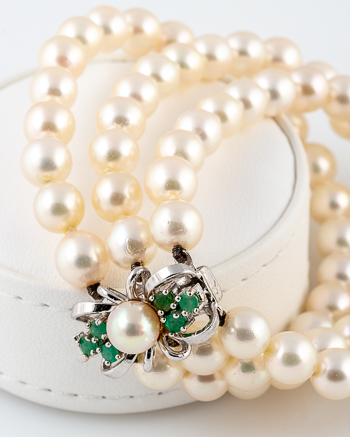Smaragd-Perlen-Armband